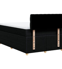 Boxspringbett mit Matratze Schwarz 120x190 cm Stoff