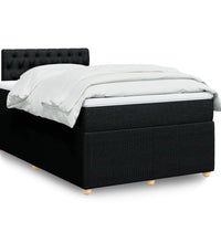 Boxspringbett mit Matratze Schwarz 120x190 cm Stoff