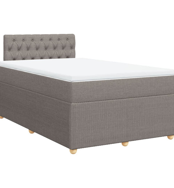 Boxspringbett mit Matratze Taupe 120x190 cm Stoff