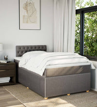 Boxspringbett mit Matratze Taupe 120x190 cm Stoff