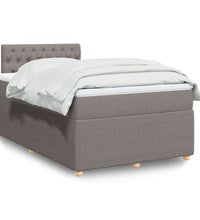 Boxspringbett mit Matratze Taupe 120x190 cm Stoff