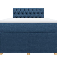 Boxspringbett mit Matratze Blau 120x190 cm Stoff
