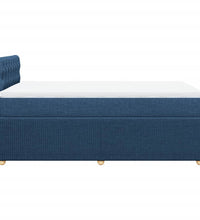 Boxspringbett mit Matratze Blau 120x190 cm Stoff