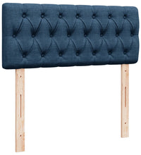 Boxspringbett mit Matratze Blau 120x190 cm Stoff