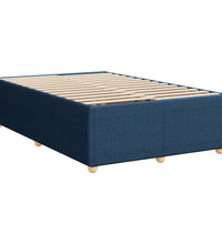 Boxspringbett mit Matratze Blau 120x190 cm Stoff