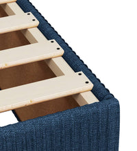 Boxspringbett mit Matratze Blau 120x190 cm Stoff