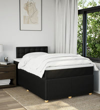 Boxspringbett mit Matratze Schwarz 120x190 cm Stoff