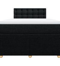 Boxspringbett mit Matratze Schwarz 120x190 cm Stoff
