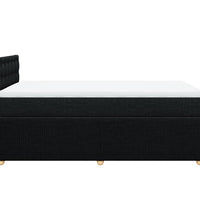 Boxspringbett mit Matratze Schwarz 120x190 cm Stoff