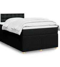 Boxspringbett mit Matratze Schwarz 120x190 cm Stoff