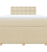 Boxspringbett mit Matratze Creme 120x190 cm Stoff