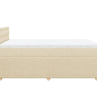 Boxspringbett mit Matratze Creme 120x190 cm Stoff