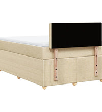 Boxspringbett mit Matratze Creme 120x190 cm Stoff