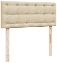 Boxspringbett mit Matratze Creme 120x190 cm Stoff