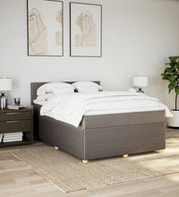 Boxspringbett mit Matratze Taupe 140x200 cm Stoff