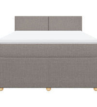 Boxspringbett mit Matratze Taupe 140x200 cm Stoff