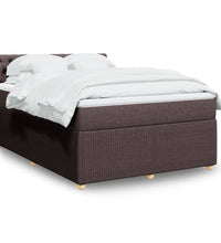 Boxspringbett mit Matratze Dunkelbraun 140x200 cm Stoff