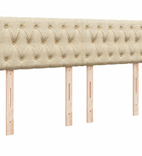 Boxspringbett mit Matratze Creme 140x200 cm Stoff
