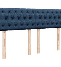 Boxspringbett mit Matratze Blau 140x200 cm Stoff