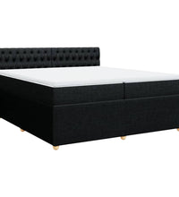 Boxspringbett mit Matratze Schwarz 200x200 cm Stoff