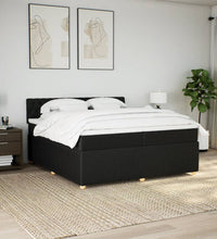 Boxspringbett mit Matratze Schwarz 200x200 cm Stoff