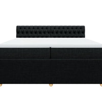 Boxspringbett mit Matratze Schwarz 200x200 cm Stoff