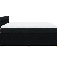 Boxspringbett mit Matratze Schwarz 200x200 cm Stoff