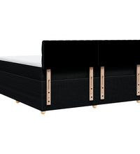Boxspringbett mit Matratze Schwarz 200x200 cm Stoff