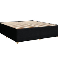 Boxspringbett mit Matratze Schwarz 200x200 cm Stoff