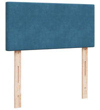 Boxspringbett mit Matratze Blau 80x200 cm Samt