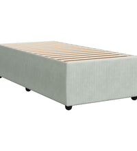 Boxspringbett mit Matratze Hellgrau 80x200 cm Samt