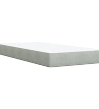 Boxspringbett mit Matratze Hellgrau 80x200 cm Samt