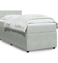 Boxspringbett mit Matratze Hellgrau 80x200 cm Samt
