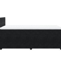 Boxspringbett mit Matratze Schwarz 80x200 cm Samt