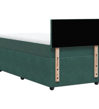 Boxspringbett mit Matratze Dunkelgrün 80x200 cm Samt