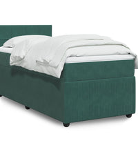 Boxspringbett mit Matratze Dunkelgrün 80x200 cm Samt