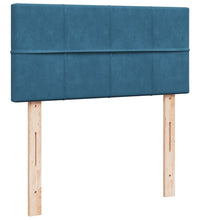 Boxspringbett mit Matratze Blau 80x200 cm Samt