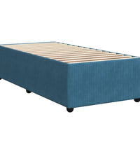 Boxspringbett mit Matratze Blau 80x200 cm Samt
