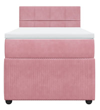 Boxspringbett mit Matratze Rosa 80x200 cm Samt