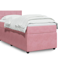 Boxspringbett mit Matratze Rosa 80x200 cm Samt