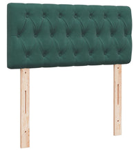 Boxspringbett mit Matratze Dunkelgrün 80x200 cm Samt