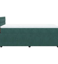 Boxspringbett mit Matratze Dunkelgrün 80x200 cm Samt