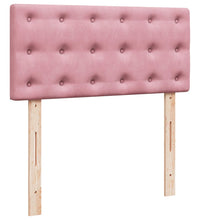 Boxspringbett mit Matratze Rosa 80x200 cm Samt