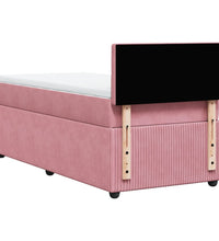 Boxspringbett mit Matratze Rosa 80x200 cm Samt