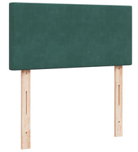 Boxspringbett mit Matratze Dunkelgrün 90x190 cm Samt