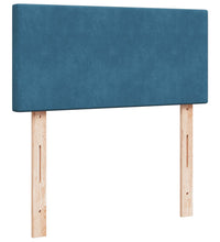 Boxspringbett mit Matratze Blau 90x190 cm Samt