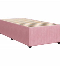 Boxspringbett mit Matratze Rosa 90x190 cm Samt