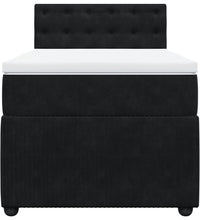 Boxspringbett mit Matratze Schwarz 90x190 cm Samt