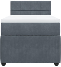 Boxspringbett mit Matratze Dunkelgrau 90x190 cm Samt