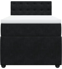 Boxspringbett mit Matratze Schwarz 90x200 cm Samt